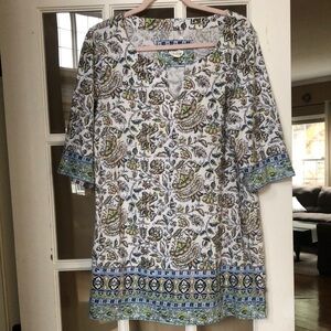 Lucky Brand Floral/PaisleyPrint Dress-Beach Cover Up-Large